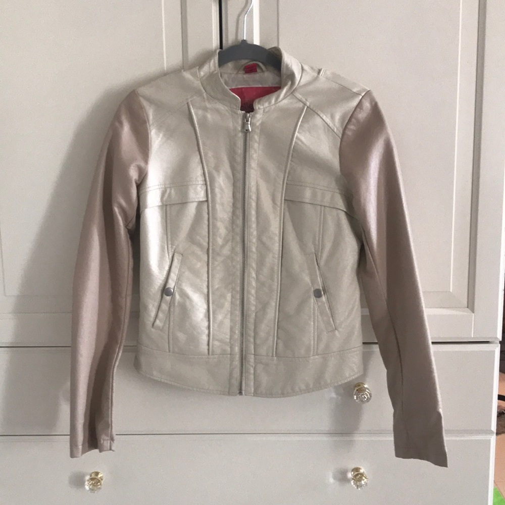 Tan leather jacket